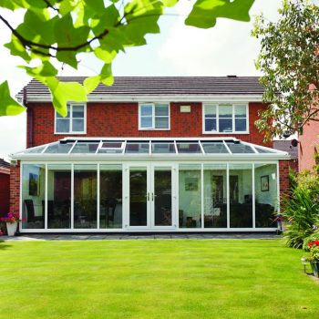 Large glass conservatory external view