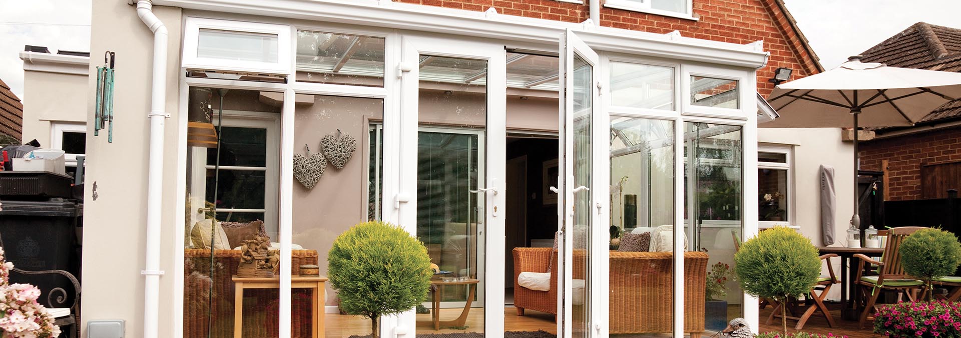 Small lean-to uPVC conservatory