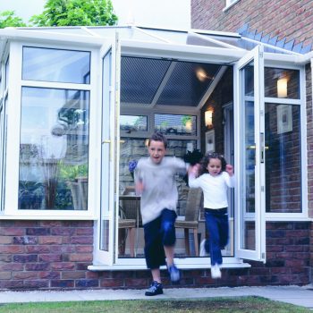 Lean-to style pvcu conservatory in white