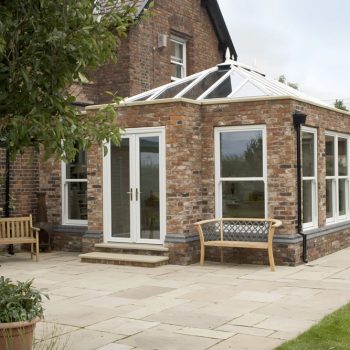 Orangery built using brick structure and uPVC glass roof