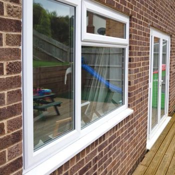Standard white uPVC windows with top hung opener