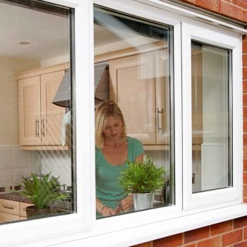 New uPVC windows in white with two opening windows