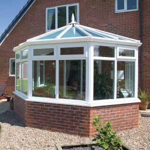 Victorian conservatory with glass roof
