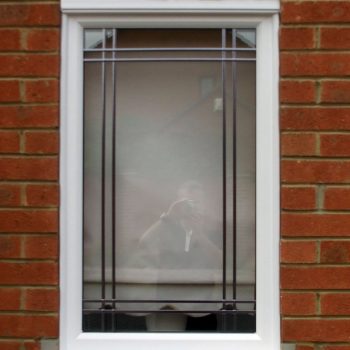 Replacement double glazed window with lead detail